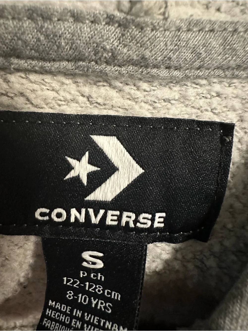 Converse Gray Tee with Pink All Star Logo Size S